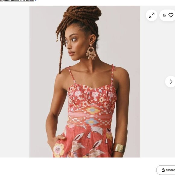 NWOT | Anthropologie Ranna Gill Wide-Leg Floral Jumpsuit Pockets! - Picture 4 of 4